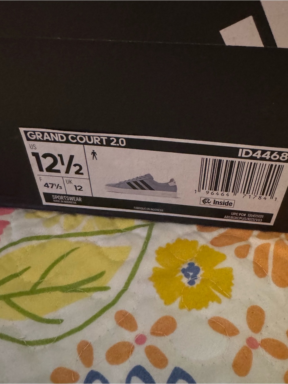 NWT men’s 12.5 adidas grand court 2.0 shoes - Picture 2 of 4